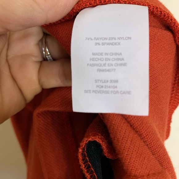 CAbi Orange Textured Career Pencil Mini Skirt With Pleat Overlay Detail Size 6 - Picture 9 of 13